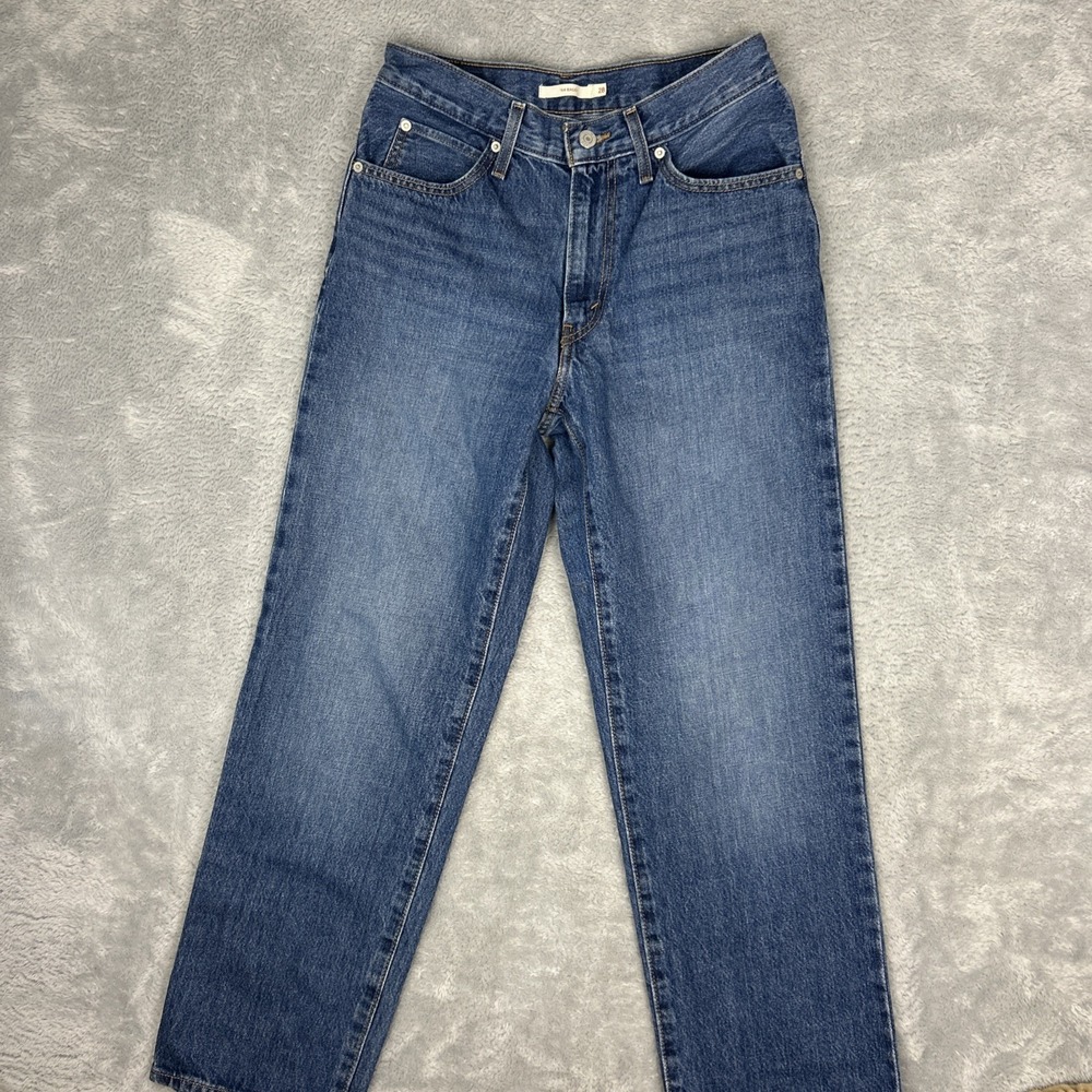 Levis 94 Baggy Jeans Women 28x30 Blue High Rise Straight Relaxed Wide Loose